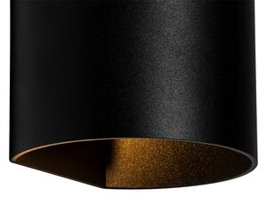 Moderna zidna svjetiljka crna - Sabbio