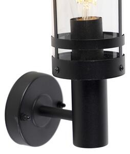 Moderna vanjska zidna svjetiljka crna IP44 - Gleam