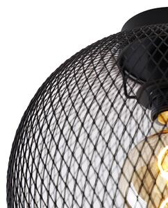 Moderna stropna svjetiljka crna 30 cm - Mesh Ball