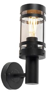 Moderna vanjska zidna svjetiljka crna IP44 - Gleam
