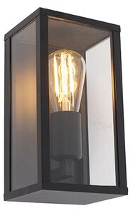 Industrijska zidna svjetiljka crna 26 cm IP44 - Charlois