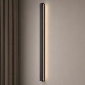 Lucande Kinsley LED zidna svjetiljka, 90 cm, crna, prigušiva, CCT, prigušiva, Crno, Dnevni boravak/blagovaonica, Metal