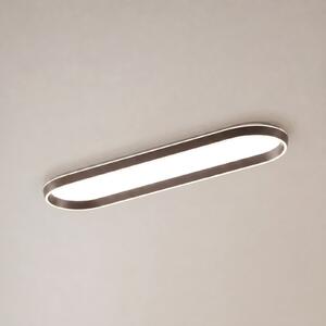 Lucande Rylan LED stropna svjetiljka, 112 cm, smeđa, prigušiva, CCT, prigušiva, Smeđa / hrđa, Dnevni boravak/blagovaonica, Metal