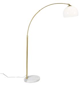 Moderna lučna svjetiljka od mesinga s bijelim sjenilom - Arc Basic