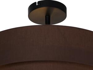 Moderna stropna svjetiljka smeđa 45 cm 3-svjetlo - Drum Trio