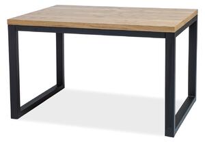 Zondo Blagovaonski stol Myndi II (masiv) (hrast + crna) (za 4 osobe) . 805400