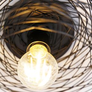 Dizajn stropna svjetiljka crna ovalna - Sarella