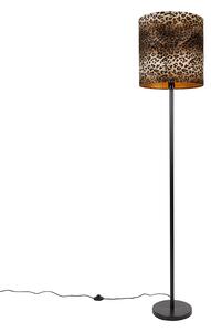 Podna svjetiljka crna sjena leopard dizajn 40 cm - Simplo