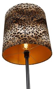 Podna svjetiljka crna sjena leopard dizajn 40 cm - Simplo