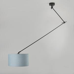 Viseća svjetiljka crna s nijansom 35 cm svijetloplava podesiva - Blitz I
