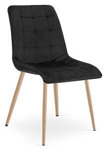 Blagovaonska stolica SPLIT VELVET, crna