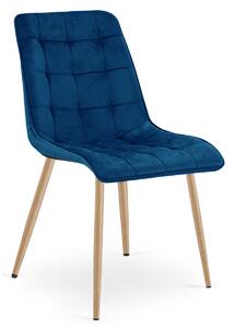 Blagovaonska stolica SPLIT VELVET, plava