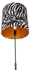 Podna svjetiljka crna sjena zebra dizajn 40 cm podesiva - Parte
