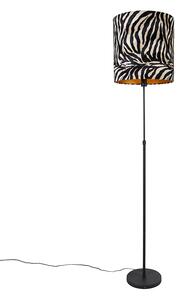 Podna svjetiljka crna sjena zebra dizajn 40 cm podesiva - Parte