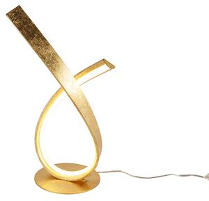 Dizajn stolna lampa zlatna 38,5 cm uklj. LED i dimmer - Belinda