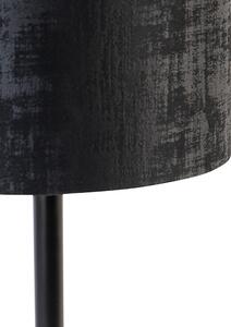 Moderna stolna svjetiljka crna s crnim sjenilom 25 cm - Simplo