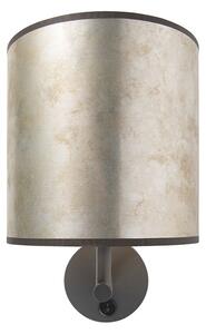 Vintage zidna svjetiljka tamno siva s cink hladom - Matt