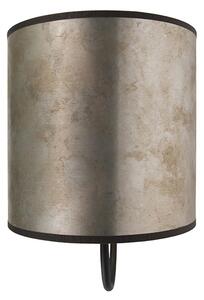 Klasična zidna svjetiljka crna s cink velur hladom - Matt