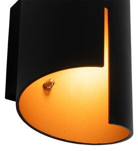 Dizajn zidne svjetiljke crne sa zlatom - Faldo