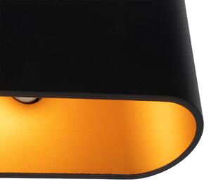 Dizajn zidna svjetiljka crna sa zlatom - Alone R