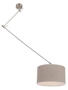 Viseća svjetiljka čelik s nijansom stara 35 cm siva podesiva - Blitz I