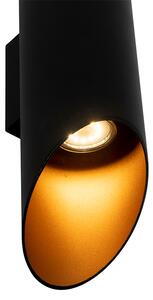 Dizajn zidne svjetiljke crne sa zlatom - Organo S