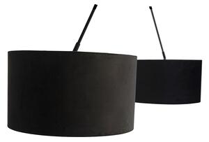 Viseća svjetiljka s baršunastim nijansama crna sa zlatnom 35 cm - Blitz II crna