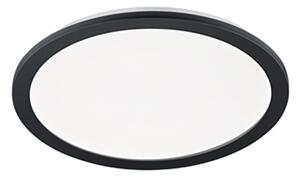 Stropna svjetiljka okrugla crna 40 cm, uključujući LED trostupanjsku zatamnjivu IP44 - Lope