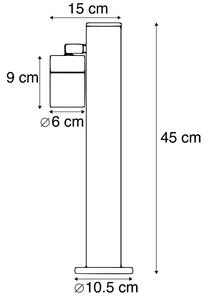 Vanjska svjetiljka crna 45 cm podesiva IP44 - Solo