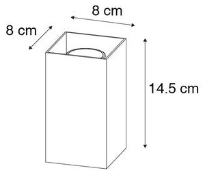 Pametna kvadratna zidna svjetiljka crna uklj. Wifi GU10 - Sabbir