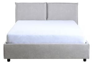 Krevet TWIN sa podiznom podnicom i spremištem-Svijetlo siva-120x200 cm