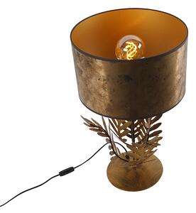 Vintage stolna lampa zlatna s brončanom sjenilom - Botanica