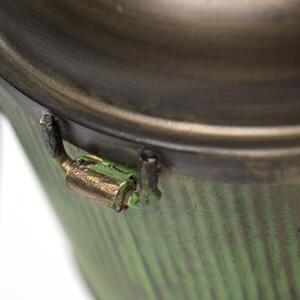 Industrijska podna svjetiljka brončana sa zelenim 140 cm - Byron