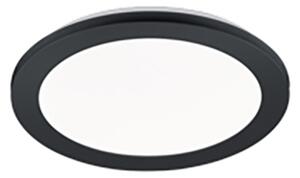 Stropna svjetiljka okrugla crna 26 cm, uključujući LED trostupanjsku zatamnjivu IP44 - Lope