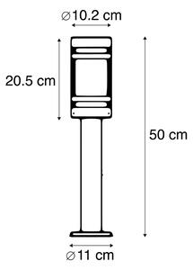 Moderna vanjska svjetiljka crna 50 cm IP44 - Gleam