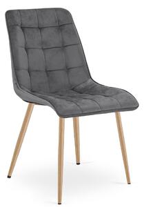 Blagovaonska stolica SPLIT VELVET, tamno siva