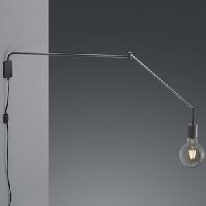 Moderna zidna svjetiljka crna podesiva - Cora