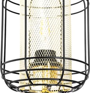 Dizajn zidna svjetiljka crna sa zlatom - Gaze Up
