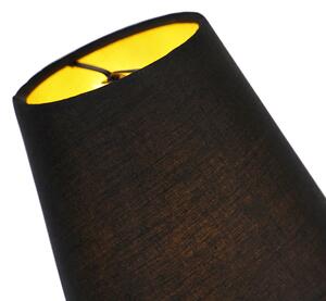 Dizajnerska podna svjetiljka crna 5-light sa sjenilom na stezaljku - Wimme