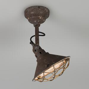 Vintage zidna i stropna svjetiljka smeđa s nagibom - Barrack