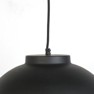 Viseća lampa crna s mesinganom unutrašnjošću 40 cm - Hoodi