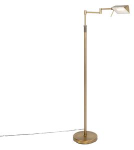 Dizajn podne svjetiljke, brončana, uključujući LED s prigušivačem na dodir - Notia