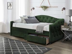 Zondo Jednostruki krevet 90 cm Amrora 90 (tamno zelena) (s podnicom i prostorom za odlaganje). 1008003