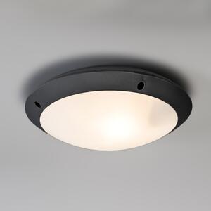Zidna i stropna svjetiljka crna IP65 - Lucia