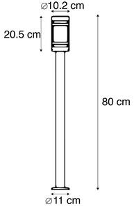 Pametna vanjska svjetiljka crna 80 cm IP44 uklj. Wifi ST64 - Gleam