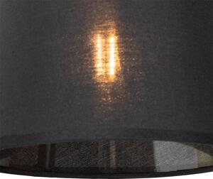 Moderna zidna svjetiljka crna i čelična sa lampom za čitanje - Renier