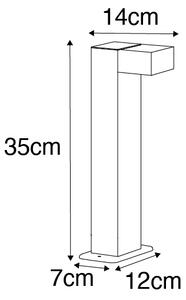 Industrijska stojeća vanjska svjetiljka crna 35 cm IP44 - Baleno