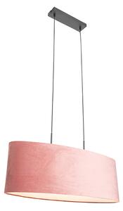 Moderna viseća lampa crna sa sjenilom roza 2 svjetla - Tanbor