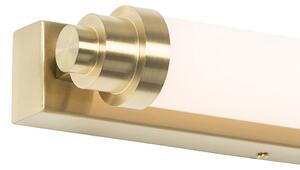 Zidna svjetiljka bijela sa zlatom uklj. LED u 3 stupnja zatamnjivanja IP44 - Yordi