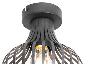 Moderna stropna svjetiljka crna 18 cm - Sapphira